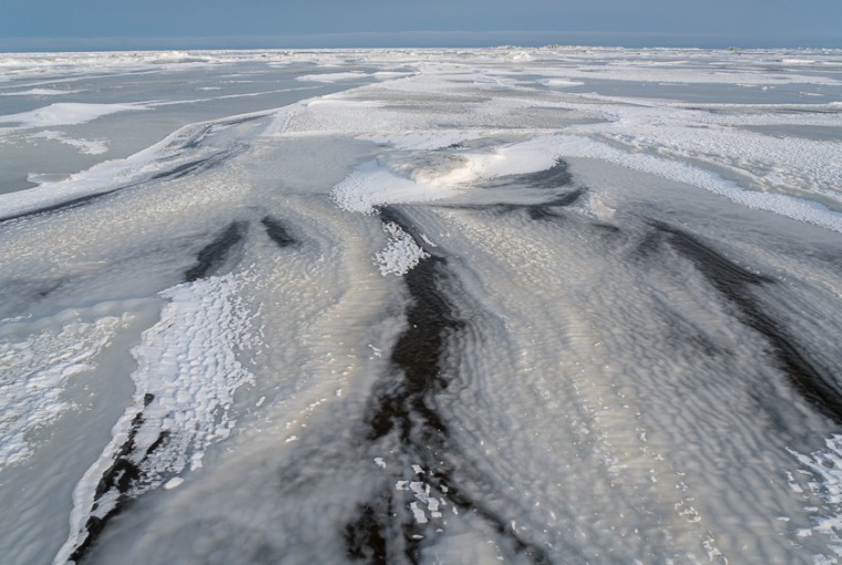 Abstract Ice patterns near Churchill, Manitoba