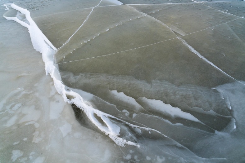 Abstract Ice patterns near Churchill, Manitoba
