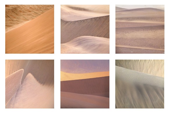 6 photos of sand from Namibia