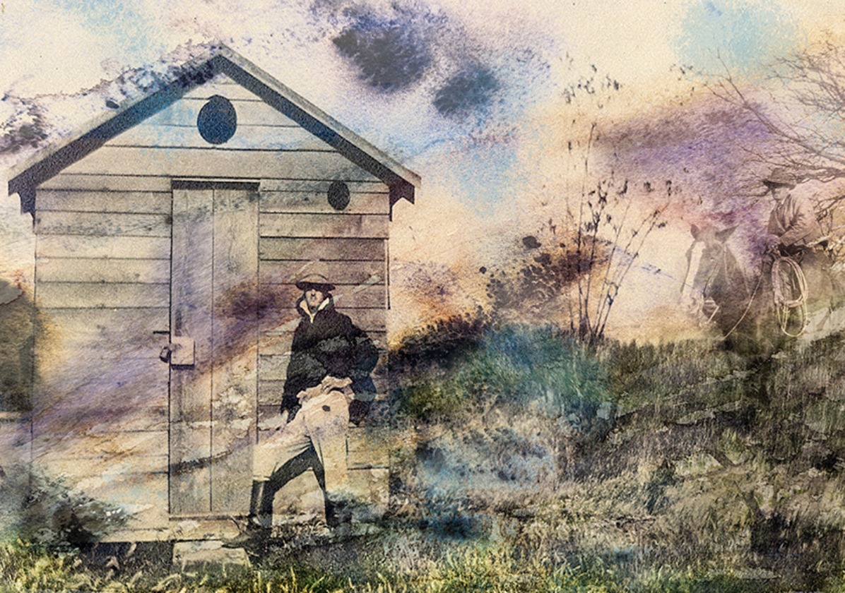 Lone Star Mixed Media - watercolor and digital photography